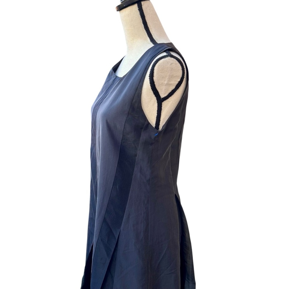 DEMOO Parkchoonmoo Silk Organza Panel Midi Dress Minimalist Black Sz M | 42 - Picture 12 of 17